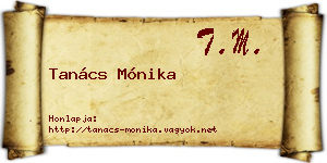 Tanács Mónika névjegykártya